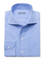 140s Blue Striped Cotton 