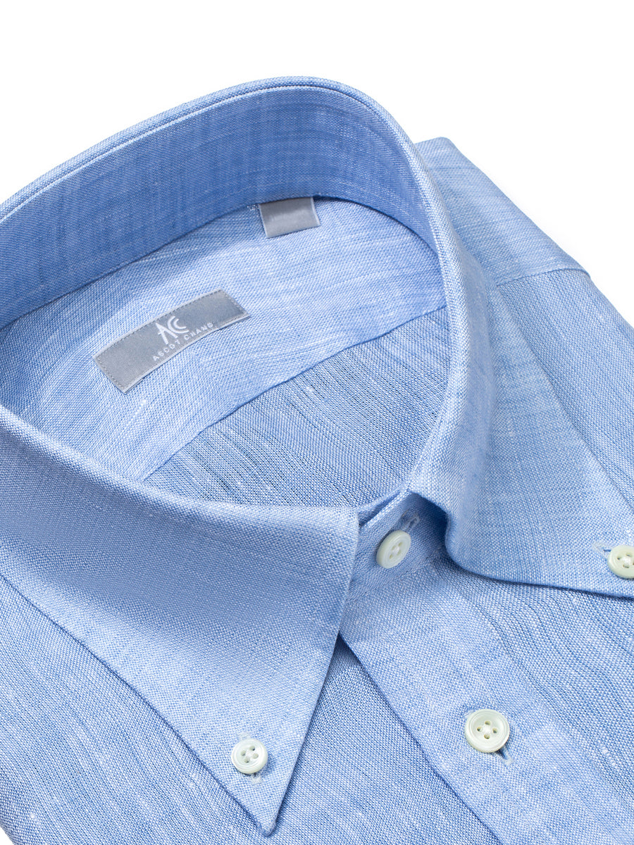 Light Blue Linen Shirt - Elgin Fit (SLIM) | Ascot Chang